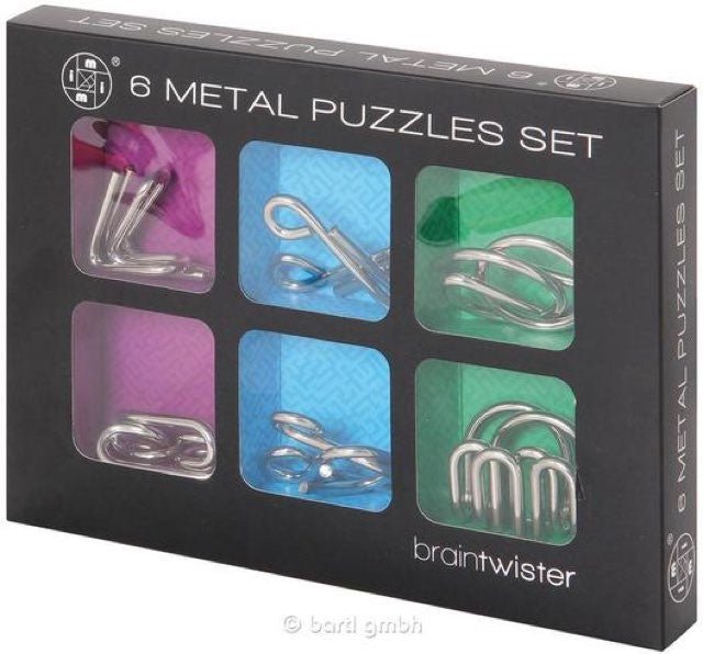 Set de 6 casse - têtes métal - Casse - tête métal - Rouge et Noir